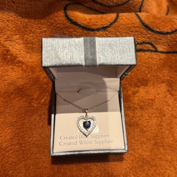 Gemstone Brilliance Lab-Created Gemstone Double Heart Pendant Necklace - Picture 2 of 4